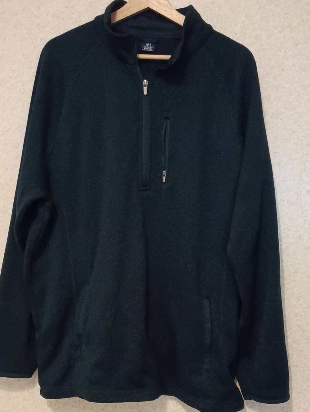 George Men's Black Half-Zip Pullover Sweater